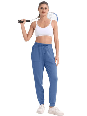 TACVASEN Blue Grey Women's Cotton Lounge Summer Work Pants