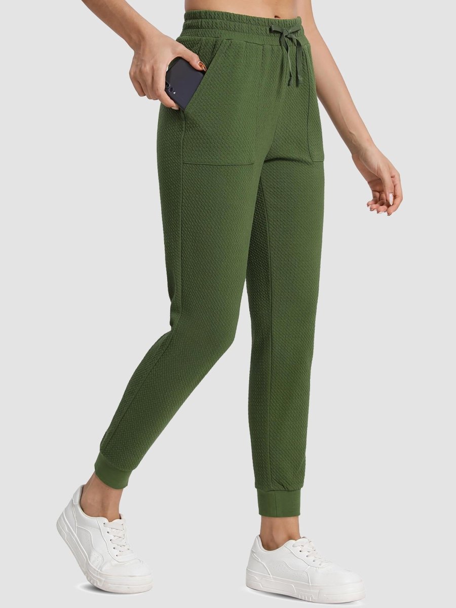 TACVASEN Army Green Women's Cotton Lounge Summer Work Pants
