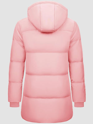 TACVASEN Sakura Pink Women's Essential Mid-Length Down Jacket for Winter