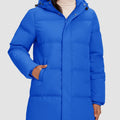 TACVASEN Bright Blue Women's Essential Mid-Length Down Jacket for Winter