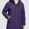 TACVASEN Deep Purple Women's Essential Mid-Length Down Jacket for Winter