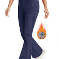 TACVASEN Navy Women's Fleece Lined Flare Pants