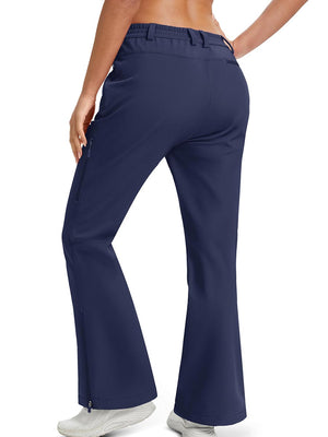 TACVASEN Navy Women's Fleece Lined Flare Pants