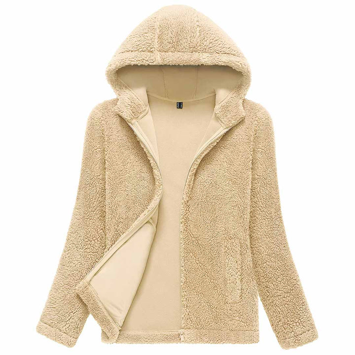 Women's Fuzzy Sherpa Fleece Fluffy Jackets - Women's Jackets