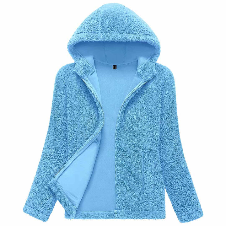 Women's Fuzzy Sherpa Fleece Fluffy Jackets - Women's Jackets