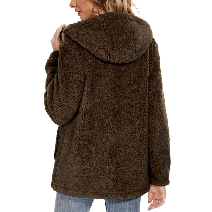 Women's Fuzzy Sherpa Fleece Fluffy Jackets - Women's Jackets