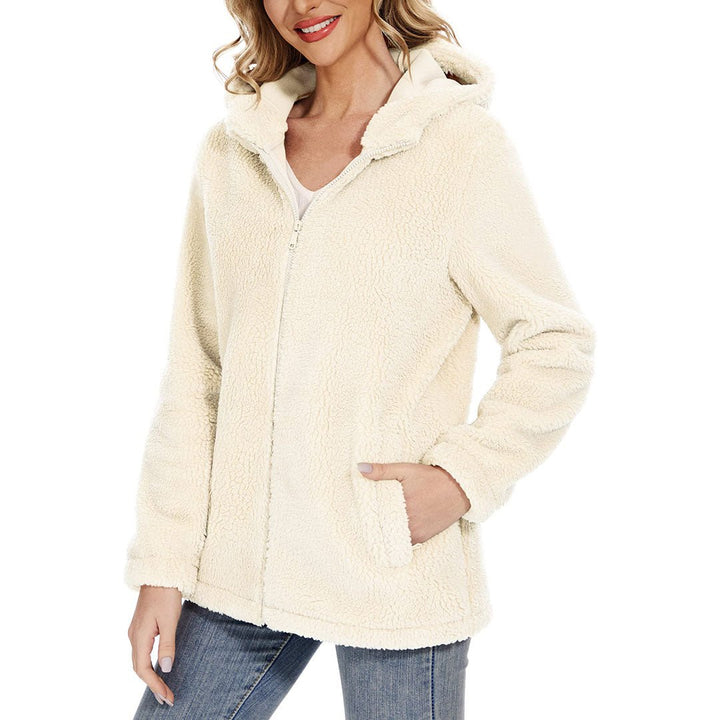 Women's Fuzzy Sherpa Fleece Fluffy Jackets - Women's Jackets