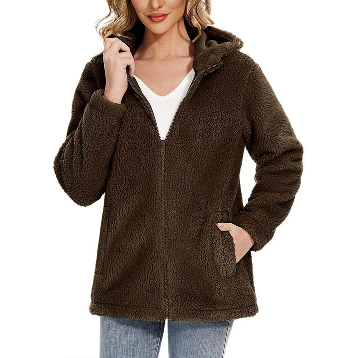 Women's Fuzzy Sherpa Fleece Fluffy Jackets - Women's Jackets