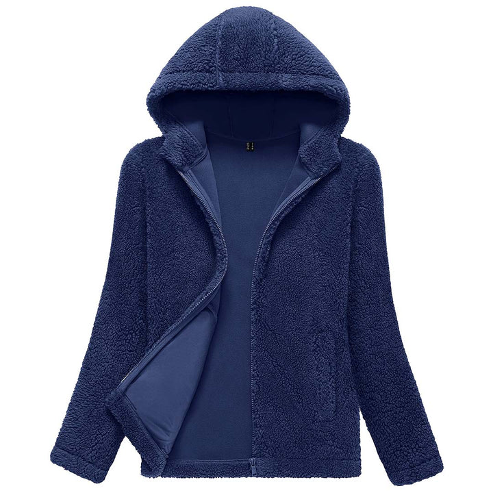 Women's Fuzzy Sherpa Fleece Fluffy Jackets - Women's Jackets