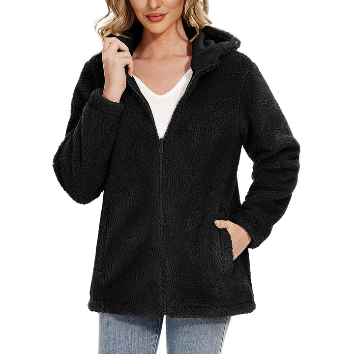 Women's Fuzzy Sherpa Fleece Fluffy Jackets - Women's Jackets