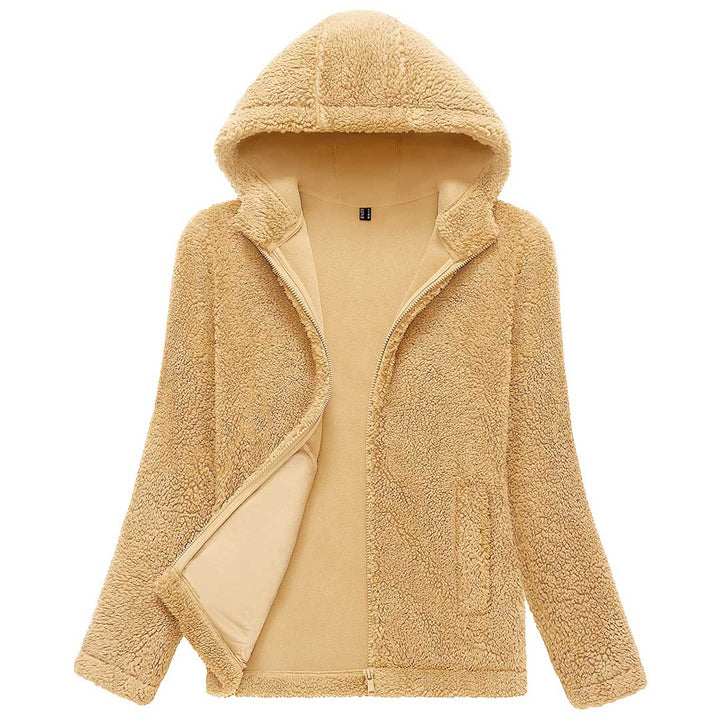 Women's Fuzzy Sherpa Fleece Fluffy Jackets - Women's Jackets