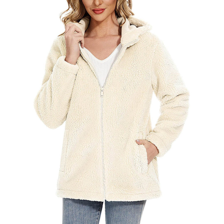Women's Fuzzy Sherpa Fleece Fluffy Jackets - Women's Jackets