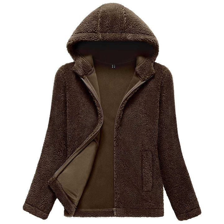 Women's Fuzzy Sherpa Fleece Fluffy Jackets - Women's Jackets
