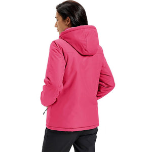 TACVASEN Rose Red Women's Insulated Ski Jacket Winter Snow Coat