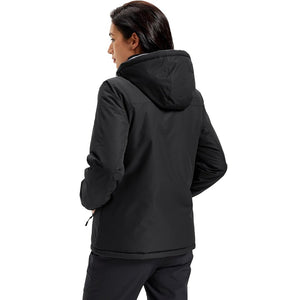 TACVASEN Black Women's Insulated Ski Jacket Winter Snow Coat