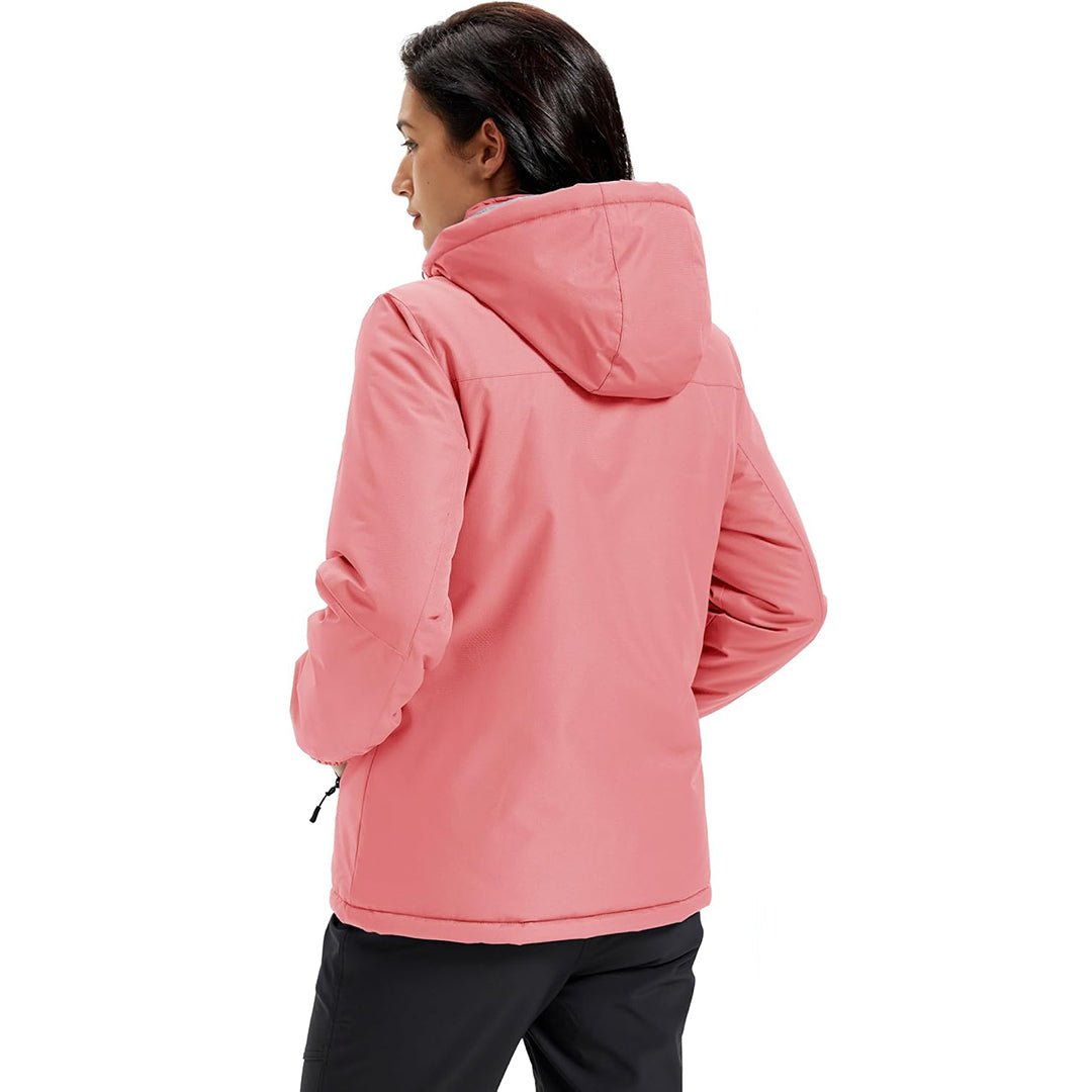 TACVASEN Pink Women's Insulated Ski Jacket Winter Snow Coat