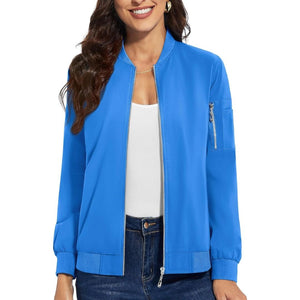 TACVASEN Azure Women's Lightweight Casual Windbreaker Bomber Jackets