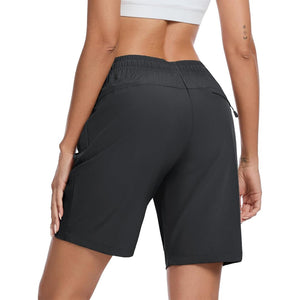 TACVASEN Dark Grey Women's Lightweight Hiking Shorts Quick Dry with Pockets