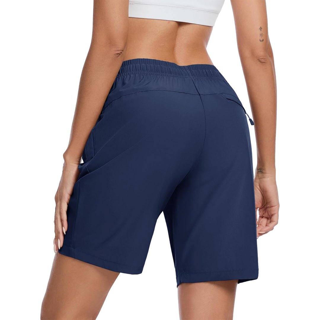 TACVASEN Navy Women's Lightweight Hiking Shorts Quick Dry with Pockets