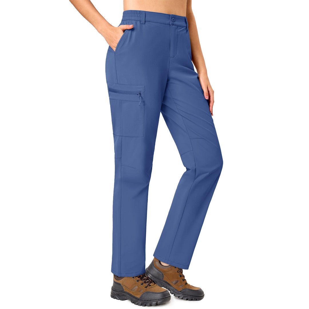 TACVASEN Blue Gray Women's Lightweight Waterproof Hiking Cargo Pants