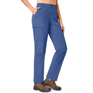 TACVASEN Blue Gray Women's Lightweight Waterproof Hiking Cargo Pants
