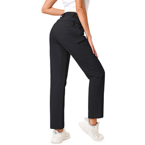 TACVASEN Black Women's Lightweight Waterproof Hiking Cargo Pants