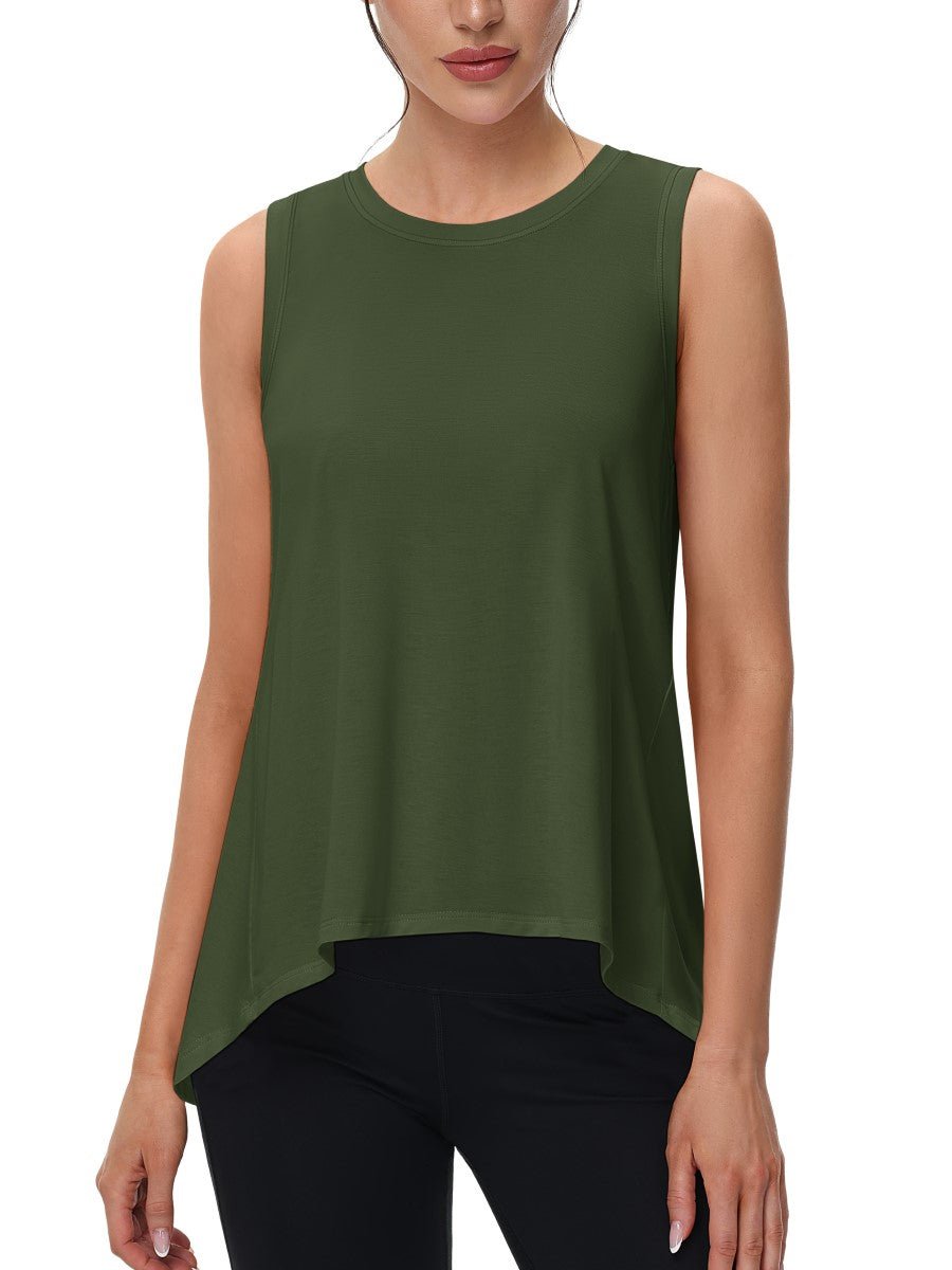Women's loose-fit workout tank top for warm-weather activity
