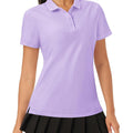 TACVASEN Light Purple Women's Polo Sun Protection UV SPF Outdoor Short Sleeve