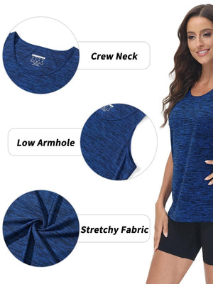 TACVASEN Royal Blue Women's Quick Dry Athletic Tank Tops for Workout Yoga Running