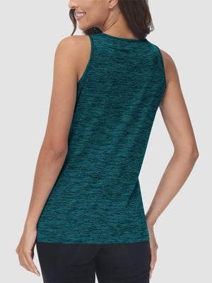 TACVASEN Emerald Green Women's Quick Dry Athletic Tank Tops for Workout Yoga Running
