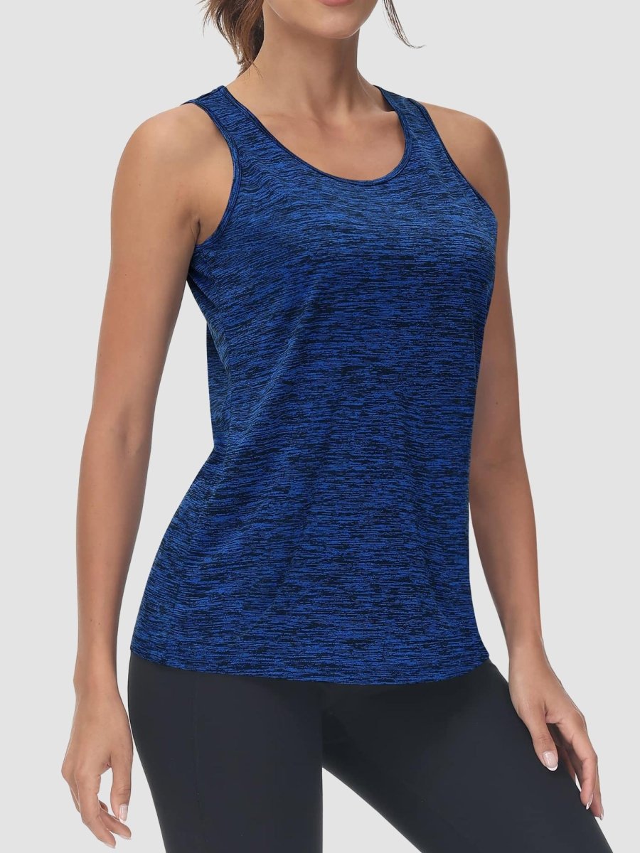 TACVASEN Royal Blue Women's Quick Dry Athletic Tank Tops for Workout Yoga Running