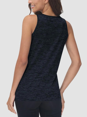 TACVASEN Black Women's Quick Dry Athletic Tank Tops for Workout Yoga Running