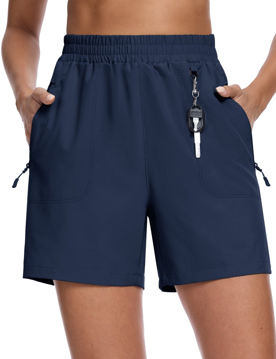 TACVASEN Navy Women's Quick Dry Lightweight UPF 50+ Hiking Cargo Shorts
