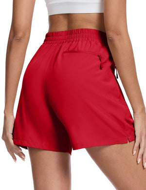TACVASEN Tomato Women's Quick Dry Lightweight UPF 50+ Hiking Cargo Shorts