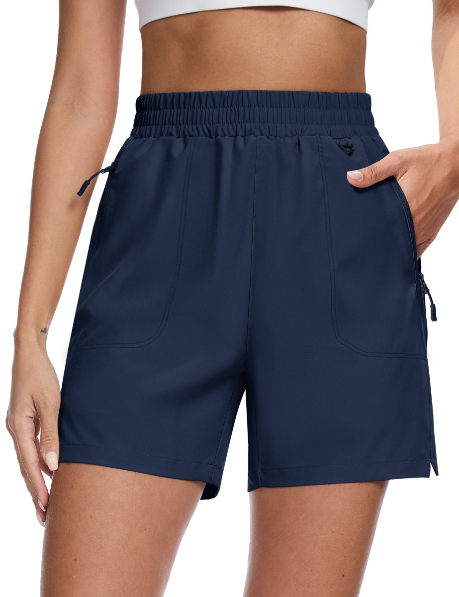 TACVASEN Navy Women's Quick Dry Lightweight UPF 50+ Hiking Cargo Shorts