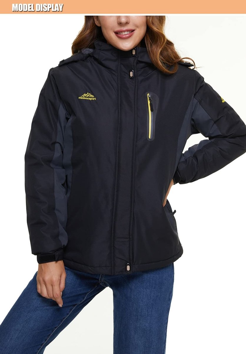 TACVASEN Rose Red Women's Skiing Jacket Water-Resistant Windbreaker