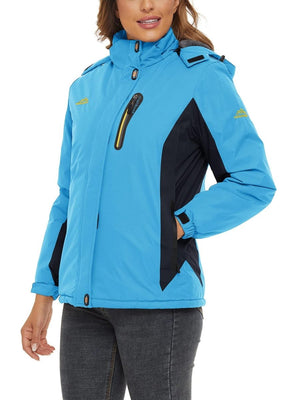 TACVASEN Moon Blue Women's Skiing Jacket Water-Resistant Windbreaker