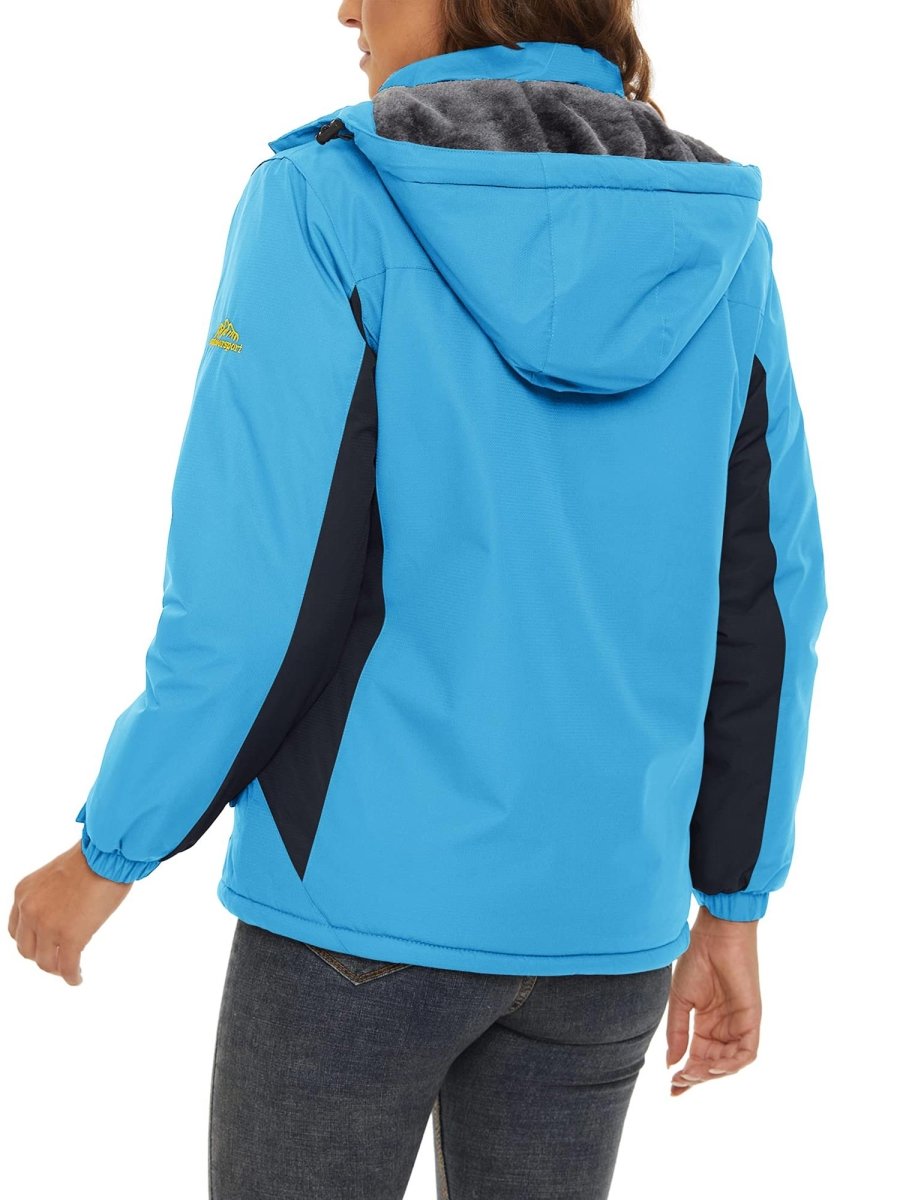 TACVASEN Moon Blue Women's Skiing Jacket Water-Resistant Windbreaker