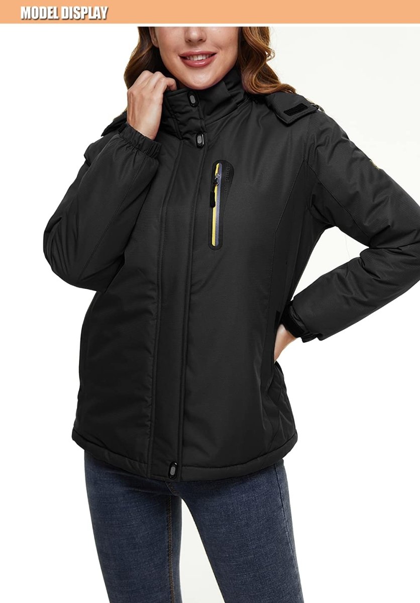 TACVASEN Deep Purple Women's Skiing Jacket Water-Resistant Windbreaker