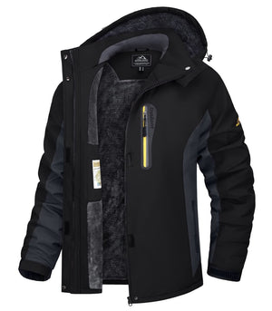 TACVASEN Black Women's Skiing Jacket Water-Resistant Windbreaker