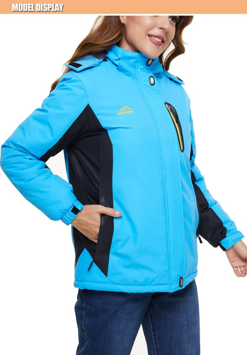 Skiing Jacket blue side view by TACVASEN