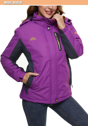 Skiing Jacket purple detail view by TACVASEN