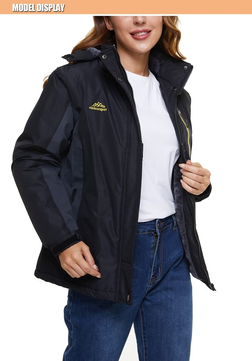 TACVASEN Purple Women's Skiing Jacket Water-Resistant Windbreaker