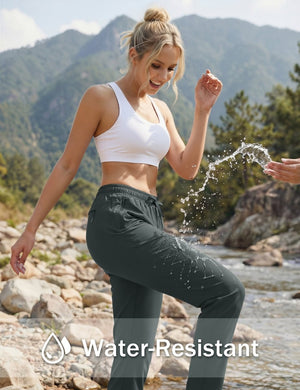 TACVASEN Dark Grey Women's UPF 50+ Lightweight Quick Dry Hiking Pants