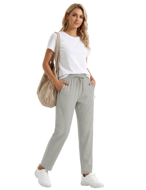 TACVASEN Light Grey Women's UPF 50+ Lightweight Quick Dry Hiking Pants