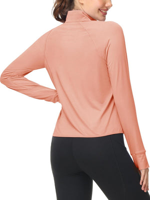 TACVASEN Apricot Women's UPF 50+ Lightweight Zip Up Jackets