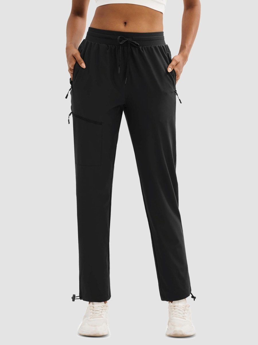 TACVASEN Black Women's UPF 50+ Quick Dry Lightweight Hiking Pants