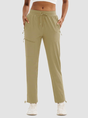 TACVASEN Khaki Women's UPF 50+ Quick Dry Lightweight Hiking Pants