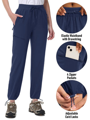 TACVASEN Navy Women's UPF 50+ Quick Dry Lightweight Hiking Pants