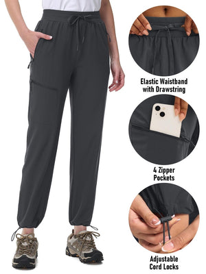 TACVASEN Dark Grey Women's UPF 50+ Quick Dry Lightweight Hiking Pants
